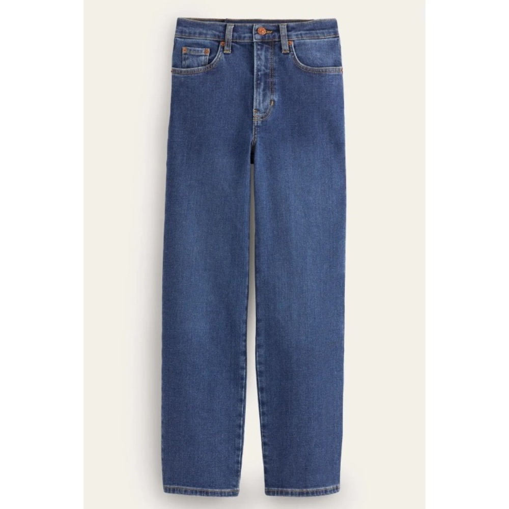Boden Womens Mid Rise Slim Leg Jeans Mid Vintage Wash 33W x 32L New With Tags
